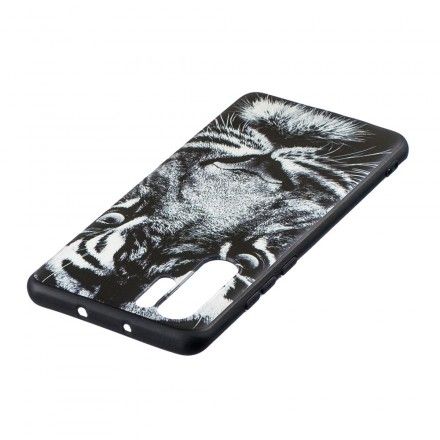 Deksel Til Huawei P30 Pro Svart Og Hvit Tiger