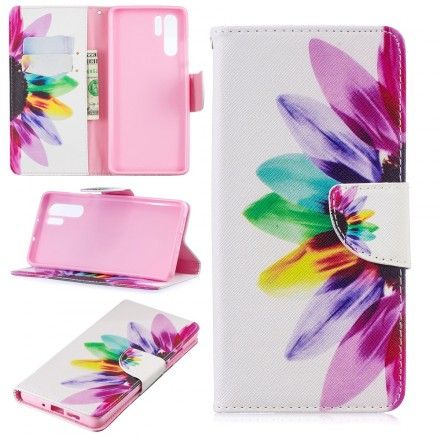 Folio Deksel Til Huawei P30 Pro Akvarellblomst
