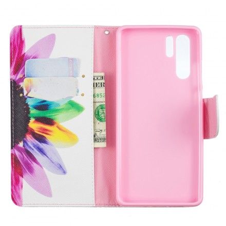 Folio Deksel Til Huawei P30 Pro Akvarellblomst