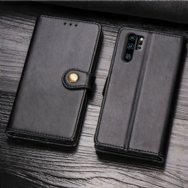 Folio Deksel Til Huawei P30 Pro Imitert Skinn Og Vintage Lås