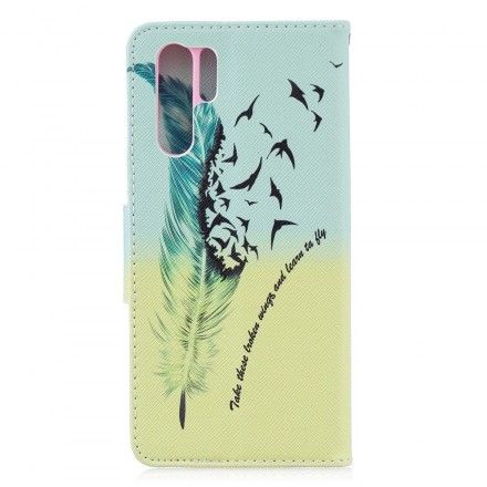 Folio Deksel Til Huawei P30 Pro Lær Å Fly