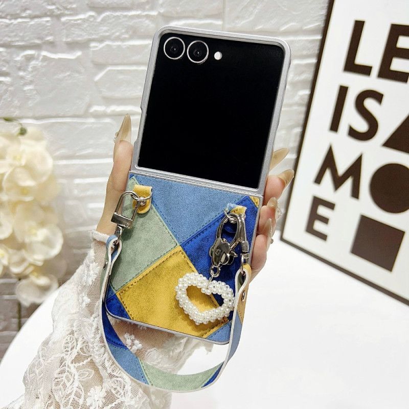 Deksel Samsung Galaxy Z Flip 7 Anheng Og Håndleddsstropp Beskyttelse Deksel