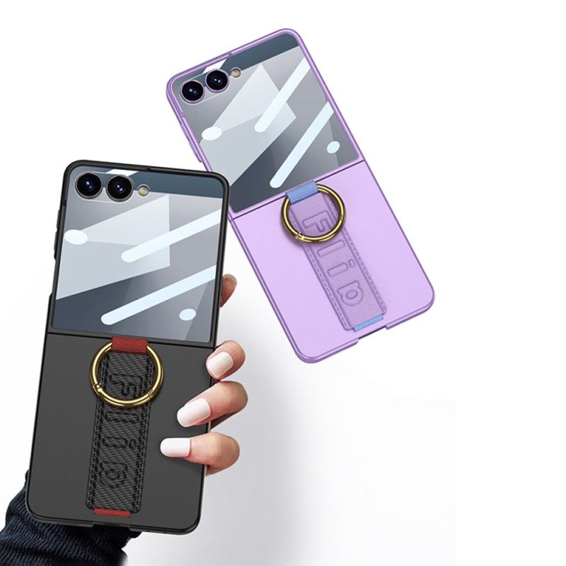 Deksel Samsung Galaxy Z Flip 7 Gkk Håndleddsstropp Og Skjermbeskytter Beskyttelse Deksel