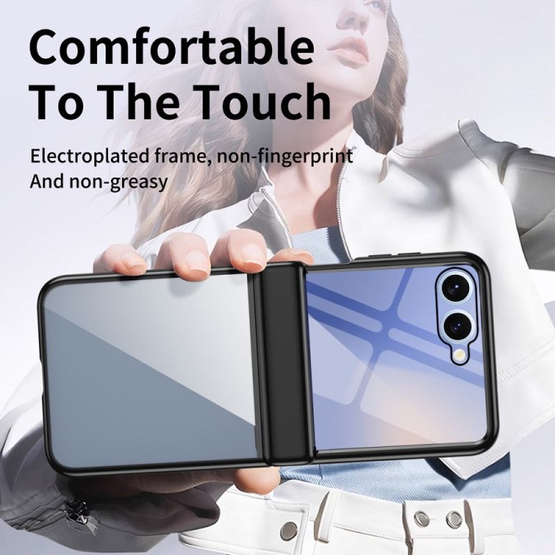 Deksel Samsung Galaxy Z Flip 7 Hengselbeskyttelse Med Metalleffekt