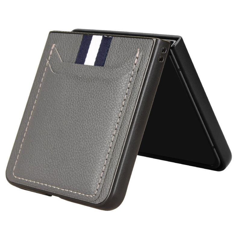 Deksel Samsung Galaxy Z Flip 7 Kortholder I Skinnstil Beskyttelse Deksel