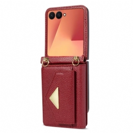 Deksel Samsung Galaxy Z Flip 7 Kortholder Og Håndleddsstropp