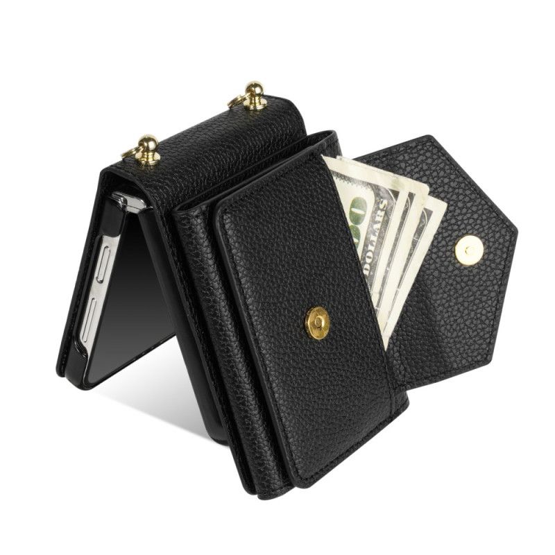 Deksel Samsung Galaxy Z Flip 7 Kortholder Og Håndleddsstropp