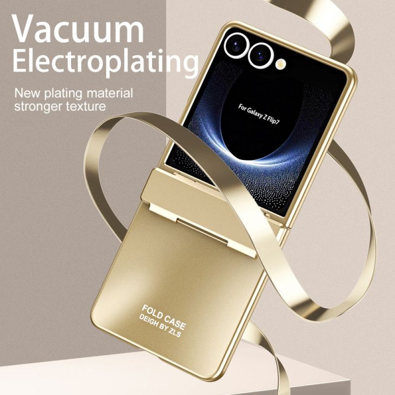 Deksel Samsung Galaxy Z Flip 7 Metallisk Effekt Med Skjermbeskytter