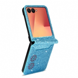 Deksel Samsung Galaxy Z Flip 7 Mobildeksel Glitterkortholder