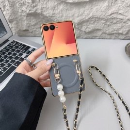 Deksel Samsung Galaxy Z Flip 7 Mobildeksel Magnetisk Anhengsrem