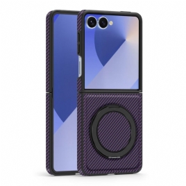 Deksel Samsung Galaxy Z Flip 7 Mobildeksel Magnetisk Karbonfiber