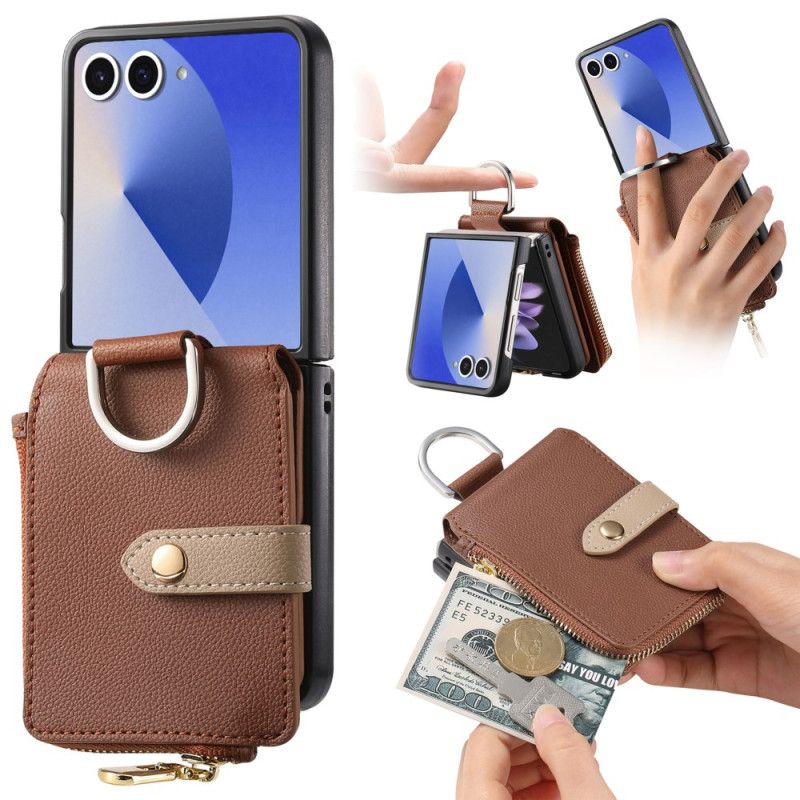 Deksel Samsung Galaxy Z Flip 7 Myntveske Og Ringholder