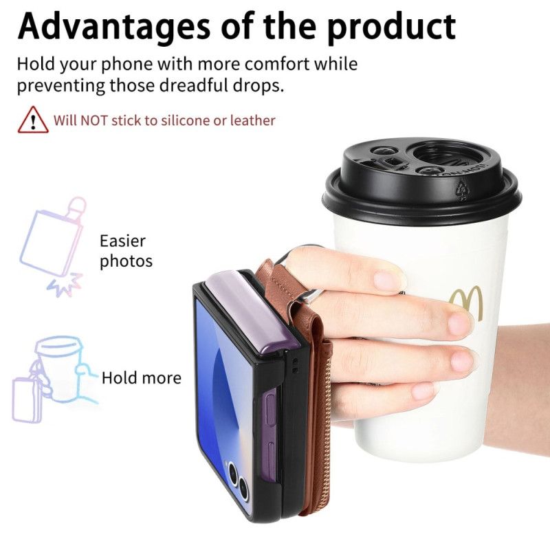 Deksel Samsung Galaxy Z Flip 7 Myntveske Og Ringholder