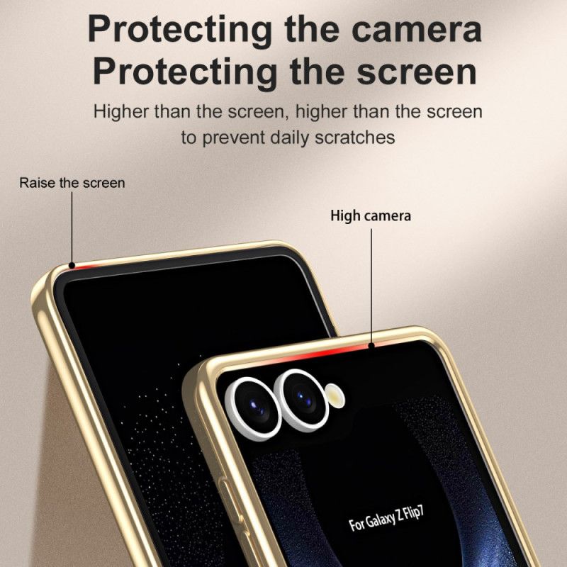 Deksel Samsung Galaxy Z Flip 7 Premium Med Bakskjermbeskytter