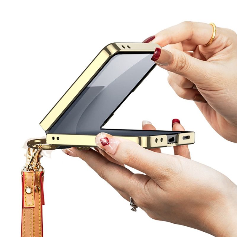 Deksel Samsung Galaxy Z Flip 7 Ringholder Og Avtakbar Skulderstropp Beskyttelse Deksel