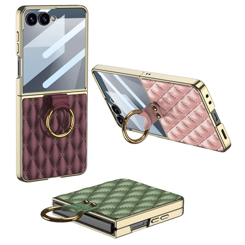 Deksel Samsung Galaxy Z Flip 7 Vattert Design Med Ringholder