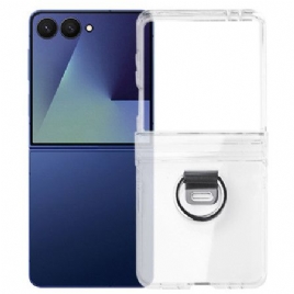 Deksel Til Samsung Galaxy Z Flip 7 Gjennomsiktig Med Ringholder