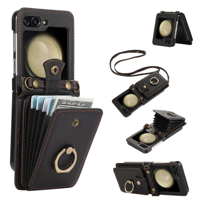 Deksel Til Samsung Galaxy Z Flip 7 Kortholder Og Skulderstropp