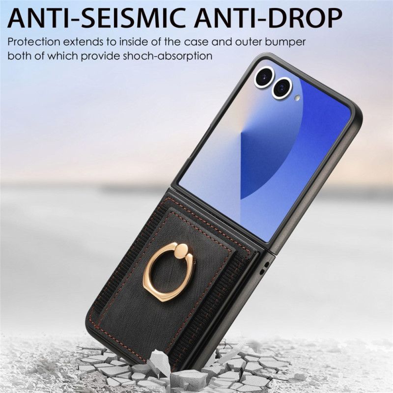 Deksel Til Samsung Galaxy Z Flip 7 Kortholder Og Stativ