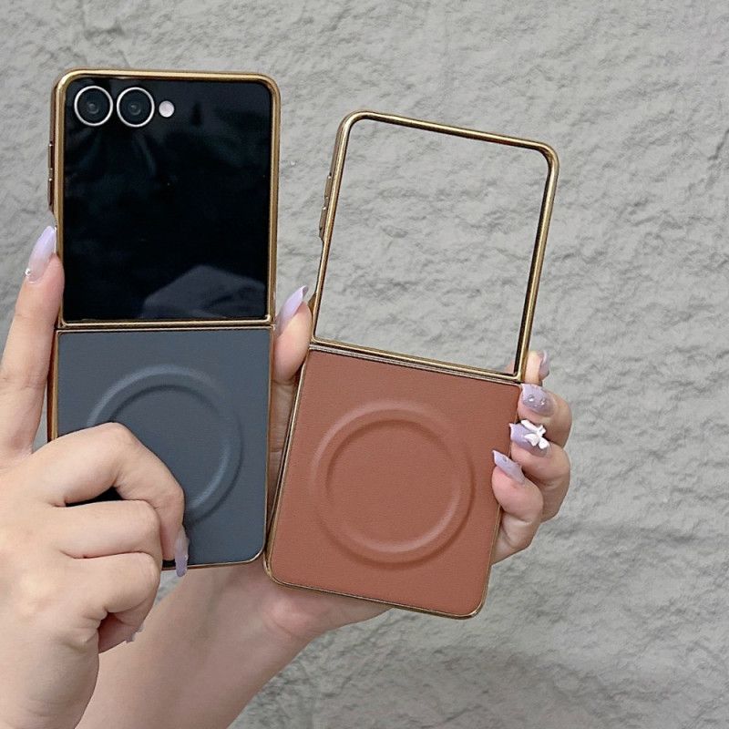 Deksel Til Samsung Galaxy Z Flip 7 Magnetisk Nappaoverflate