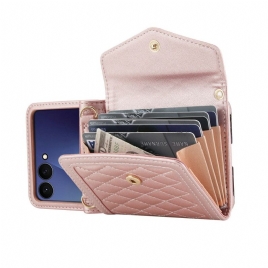 Deksel Til Samsung Galaxy Z Flip 7 Polstret Kortholder Og Skulderstropp