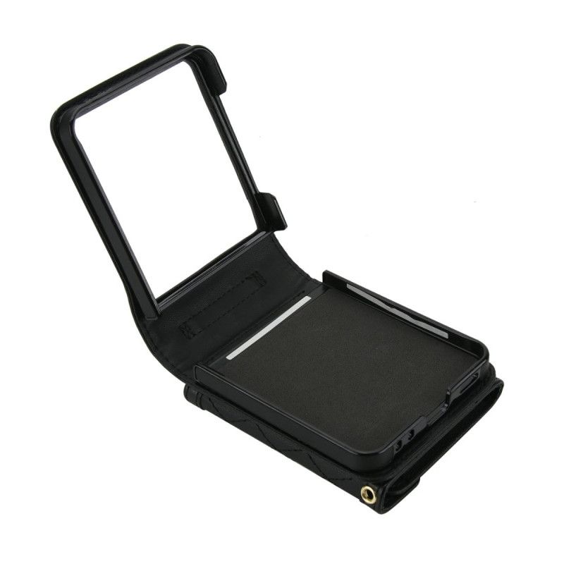 Deksel Til Samsung Galaxy Z Flip 7 Polstret Kortholder Og Skulderstropp