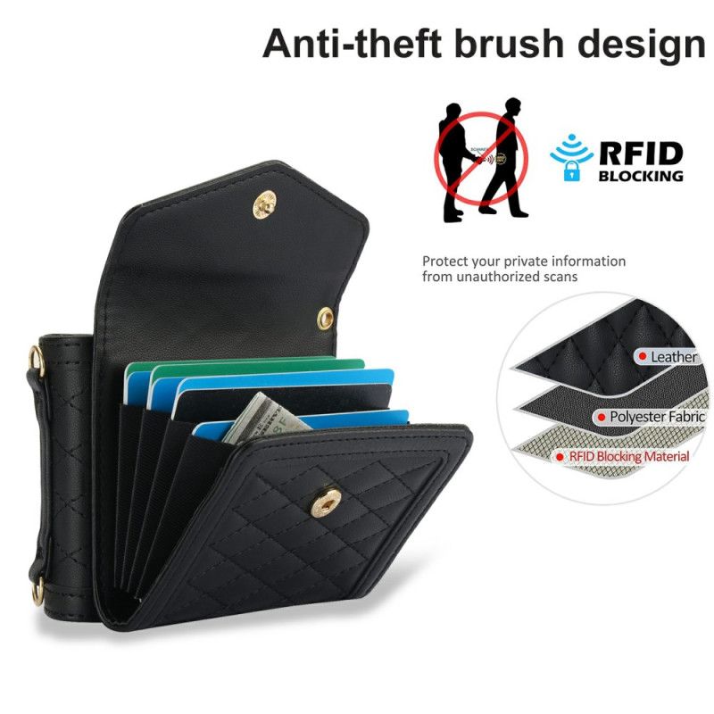 Deksel Til Samsung Galaxy Z Flip 7 Polstret Kortholder Og Skulderstropp