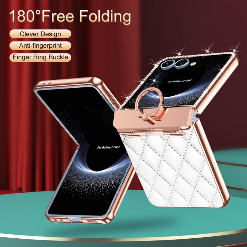 Deksel Til Samsung Galaxy Z Flip 7 Ringholder Og Bakskjermbeskytter