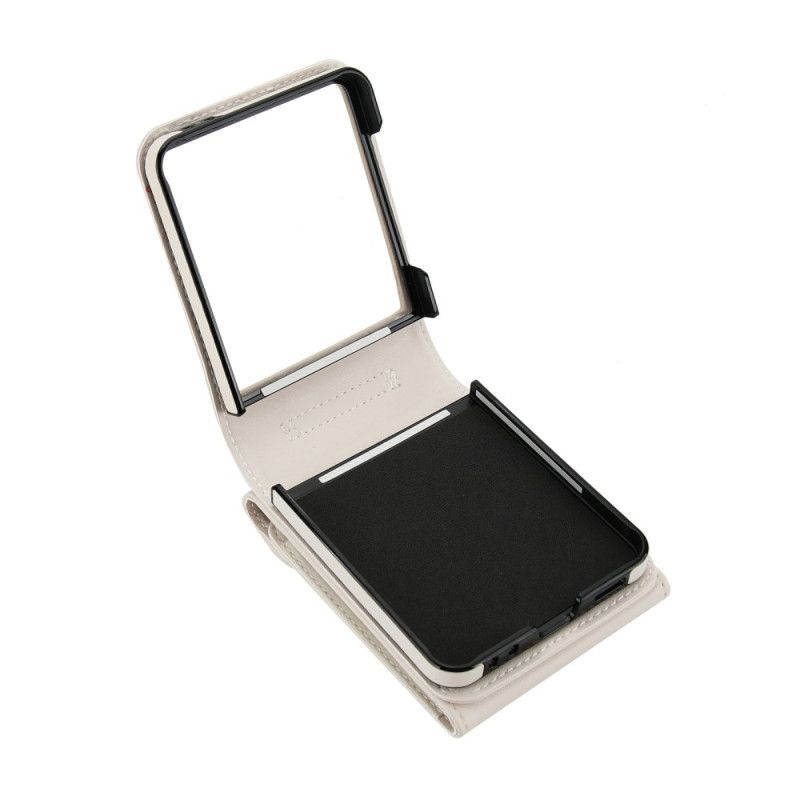Deksel Til Samsung Galaxy Z Flip 7 Vattert Lommebok Og Rem