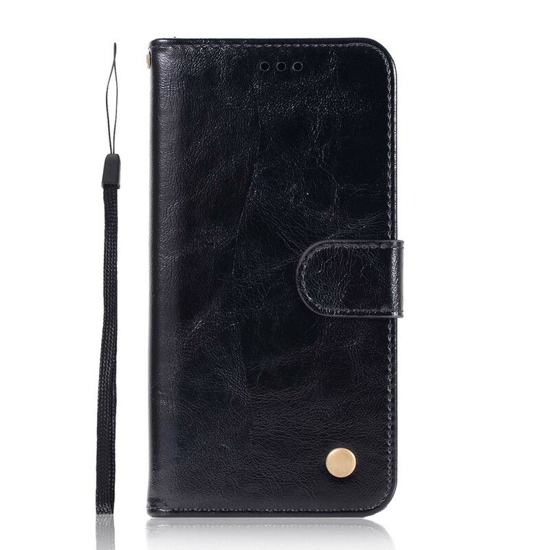 Folio Deksel Til Xiaomi Mi 9T / Mi 9T Pro Med Kjede Vintage Kunstskinnrem