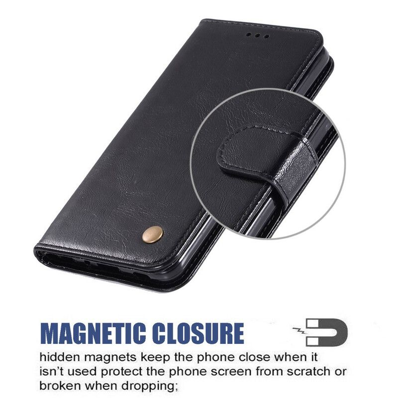 Folio Deksel Til Xiaomi Mi 9T / Mi 9T Pro Med Kjede Vintage Kunstskinnrem