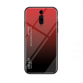 Mobildeksel Til Xiaomi Mi 9T / Mi 9T Pro Hei Herdet Glass