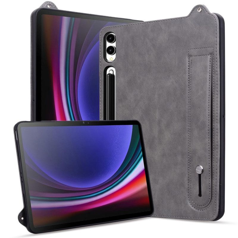 Deksel Samsung Galaxy Tab S10 Plus Pekepennholder Og Stropp Med Skinneffekt