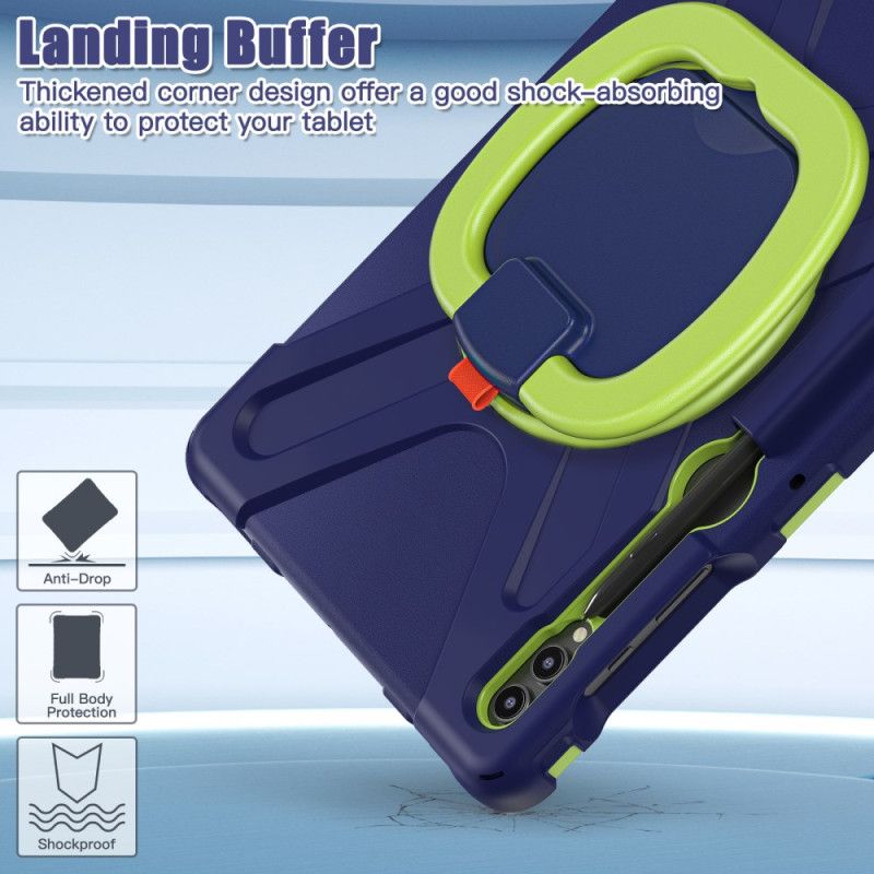 Deksel Til Samsung Galaxy Tab S10 Plus Multifunksjonelt Roterende Stativ Og Håndtak