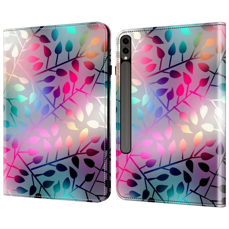 Etui Samsung Galaxy Tab S10 Plus Fargerike Blader Beskyttelse Deksel