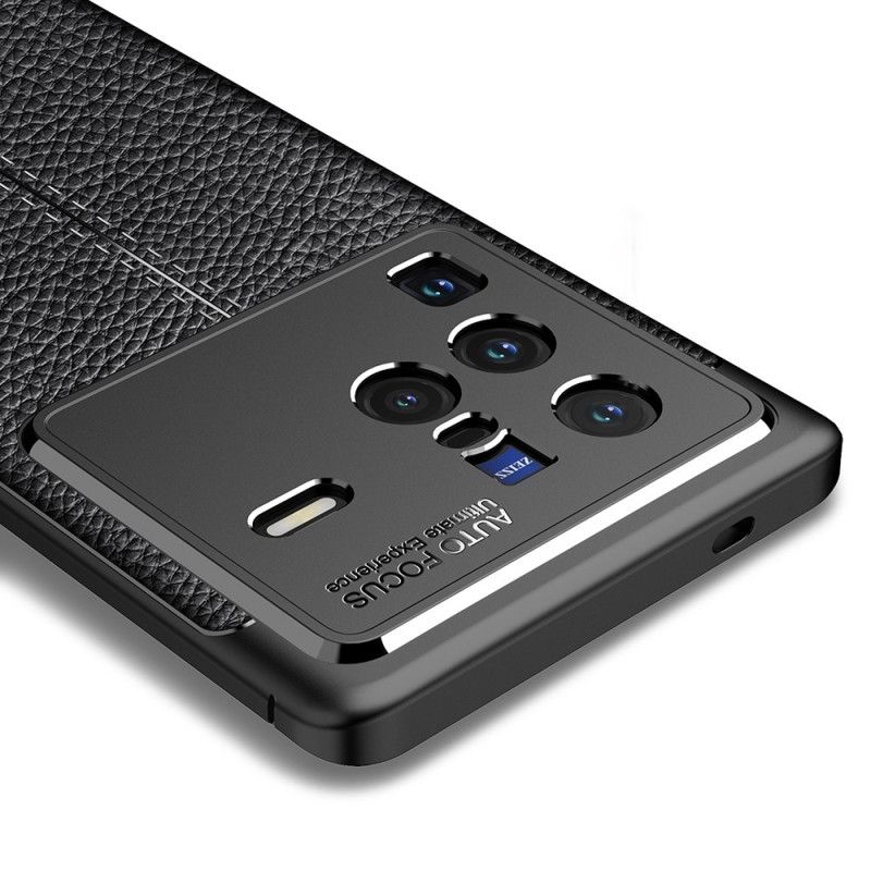 Deksel Til Vivo X80 Pro Dobbellinje Litchi-skinneffekt