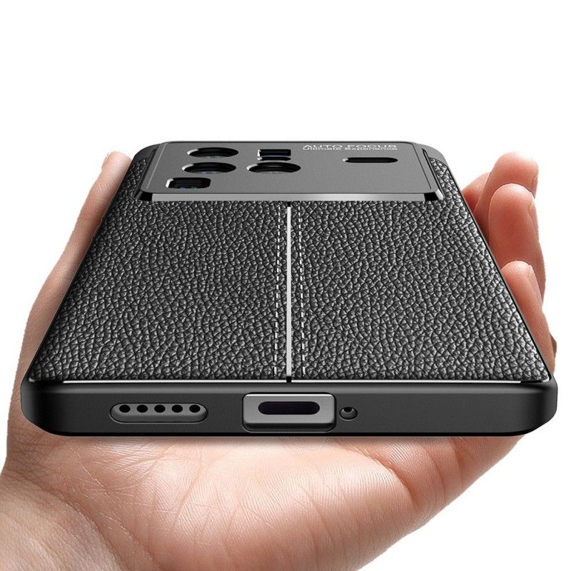 Deksel Til Vivo X80 Pro Dobbellinje Litchi-skinneffekt