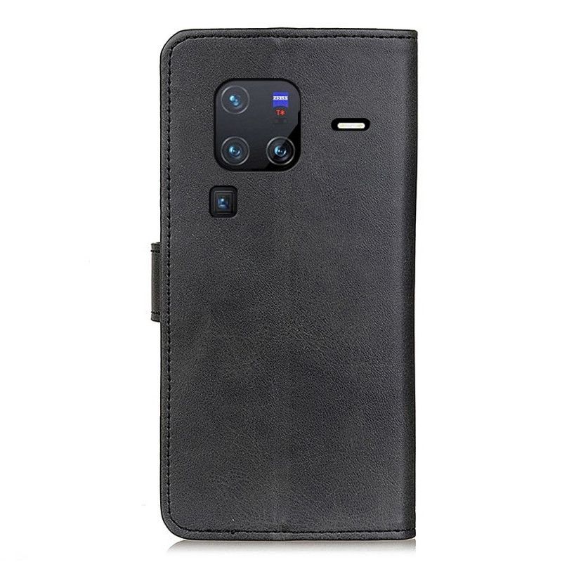 Folio Deksel Til Vivo X80 Pro Matt Kunstskinn