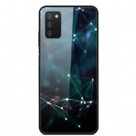 Deksel Til Samsung Galaxy A03s Abstrakte Farger Herdet Glass
