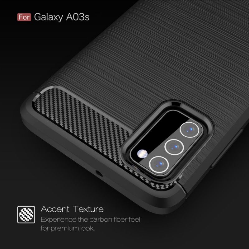 Deksel Til Samsung Galaxy A03s Børstet Karbonfiber