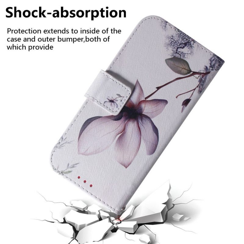 Folio Deksel Til Samsung Galaxy A03s Gammel Roseblomst