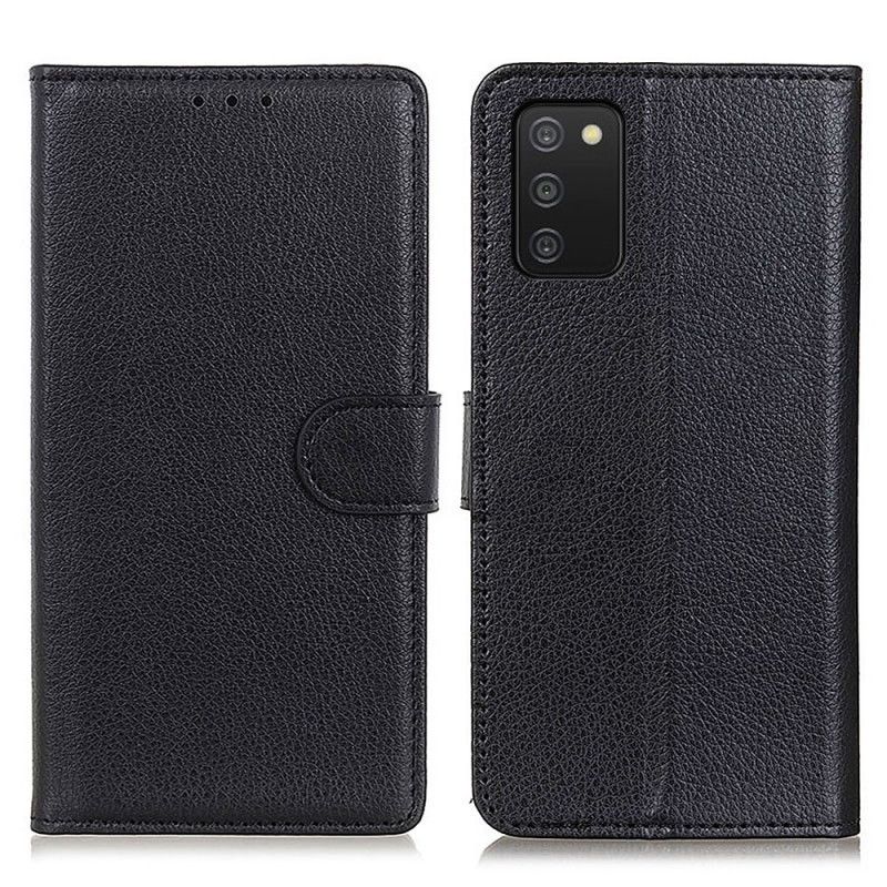Folio Deksel Til Samsung Galaxy A03s Lichi-tekstur