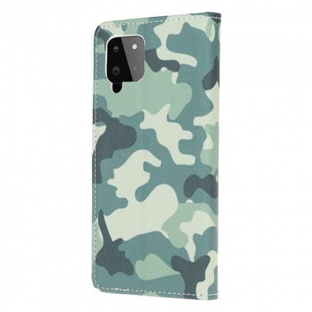 Folio Deksel Til Samsung Galaxy A22 4G Militær Kamuflasje