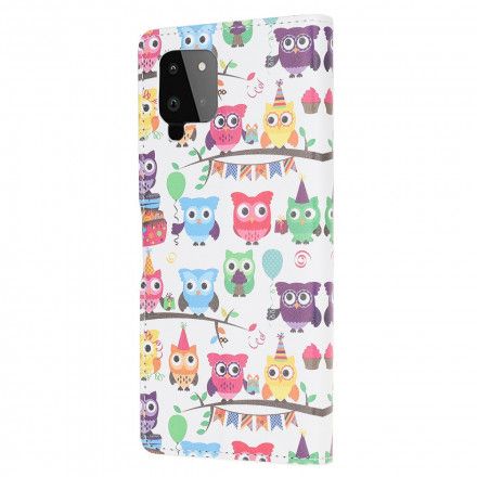 Folio Deksel Til Samsung Galaxy A22 4G Ugler
