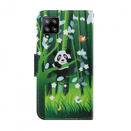 Lærdeksel Til Samsung Galaxy A22 4G Panda Walk