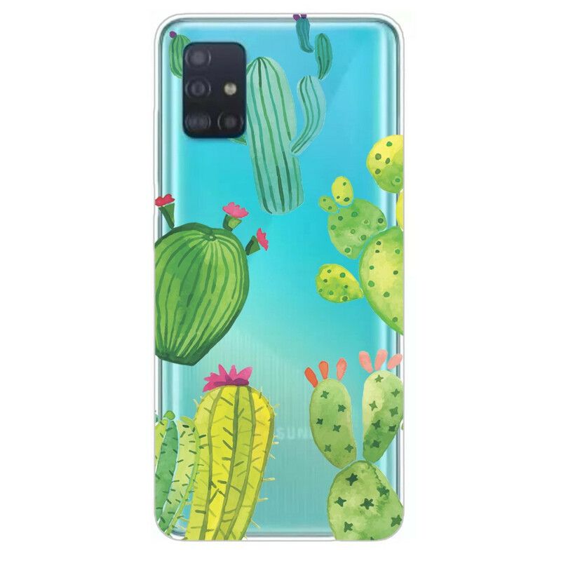 Deksel Til Samsung Galaxy A31 Kaktus Akvarell