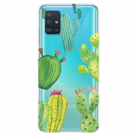 Deksel Til Samsung Galaxy A31 Kaktus Akvarell