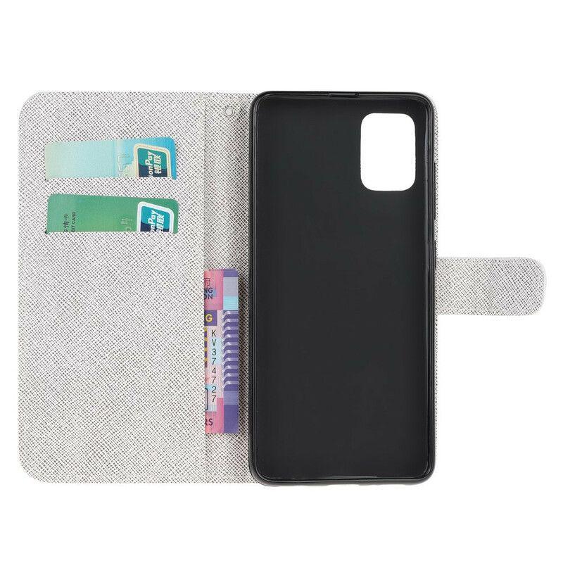 Folio Deksel Til Samsung Galaxy A31 Med Kjede Funky Katter Med Stropp