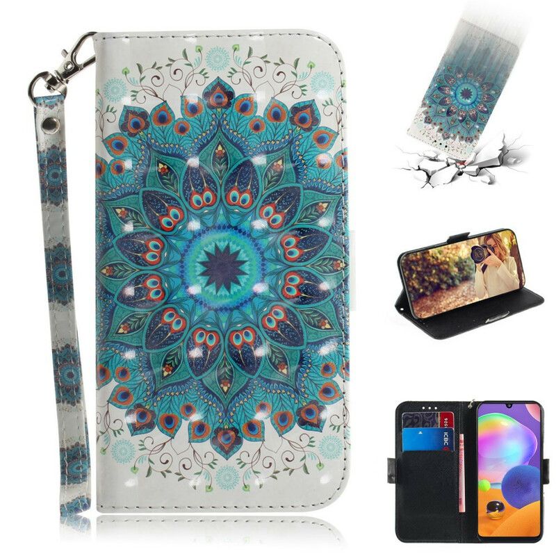 Folio Deksel Til Samsung Galaxy A31 Med Kjede Masterful Strappy Mandala