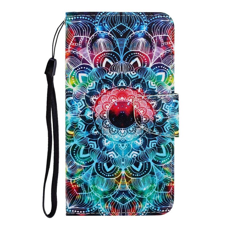 Lærdeksel Til Samsung Galaxy A31 Med Kjede Flashy Strappy Mandala